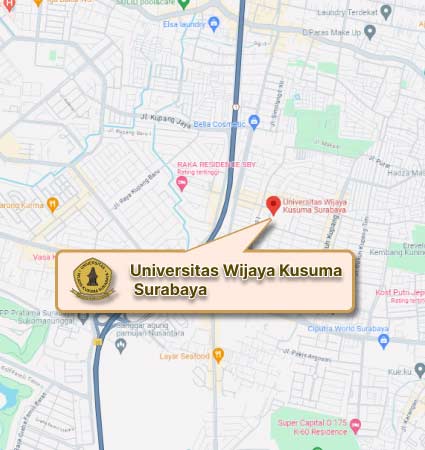 Lokasi Kampus (Google Map) Universitas Wijaya Kusuma Surabaya Nomor